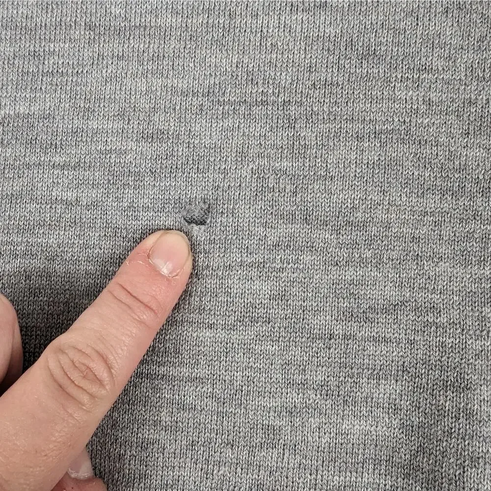 J. Crew Men's Gray 100% Merino Wool High Neck‎ 1/4 Zip Pullover Sweater
